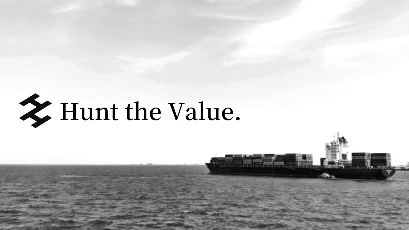 Hunt the Value - Container ship on the ocean